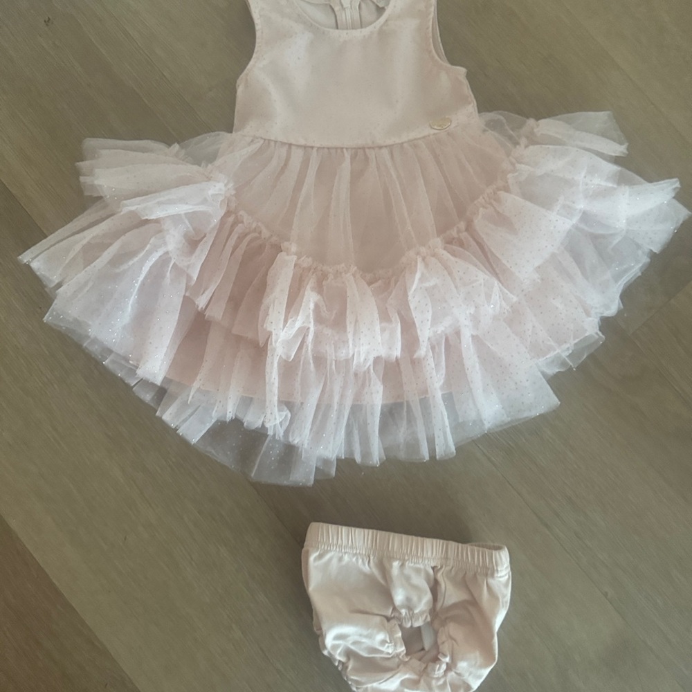Guess Pink Tulle Kids Formal Dress